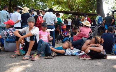 Migrantes exigen visa humanitaria en Tapachula, Chiapas