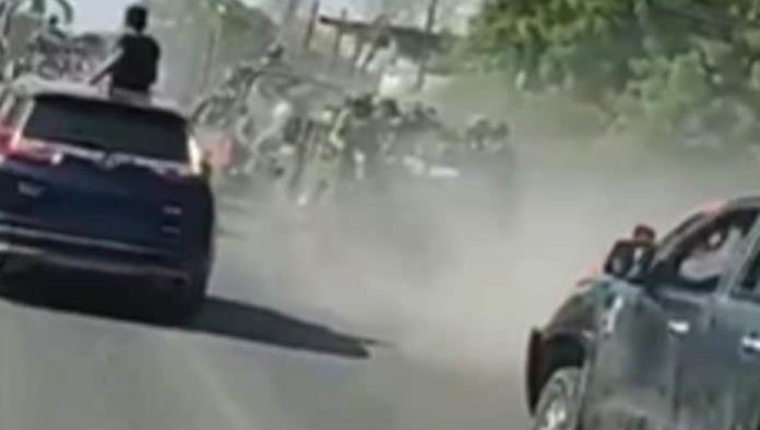 Civiles armados corretean a la Guardia Nacional y al Ejercito en Michoacán