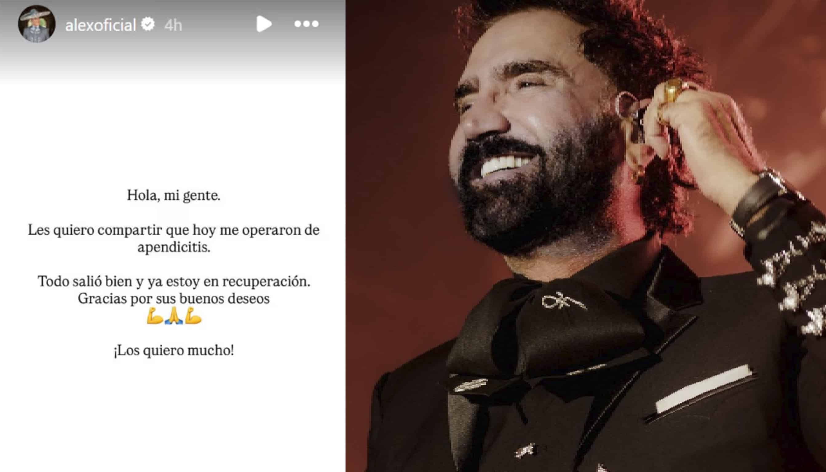Alejandro Fernández es intervenido quirúrgicamente y tranquiliza a sus seguidores