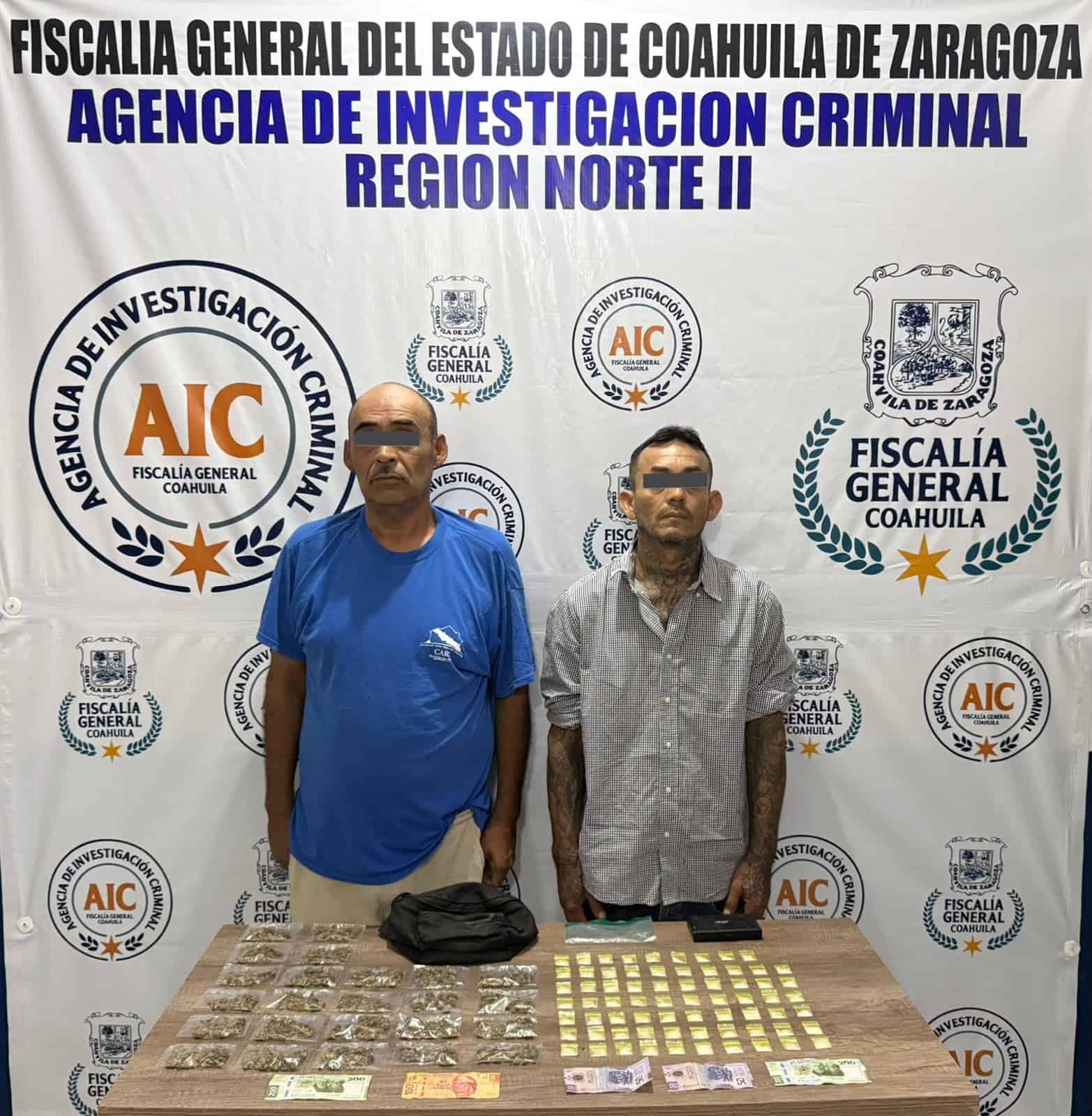 Detienen a dos hombres por presunto comercio de narc&oacute;ticos en Ciudad Acu&ntilde;a