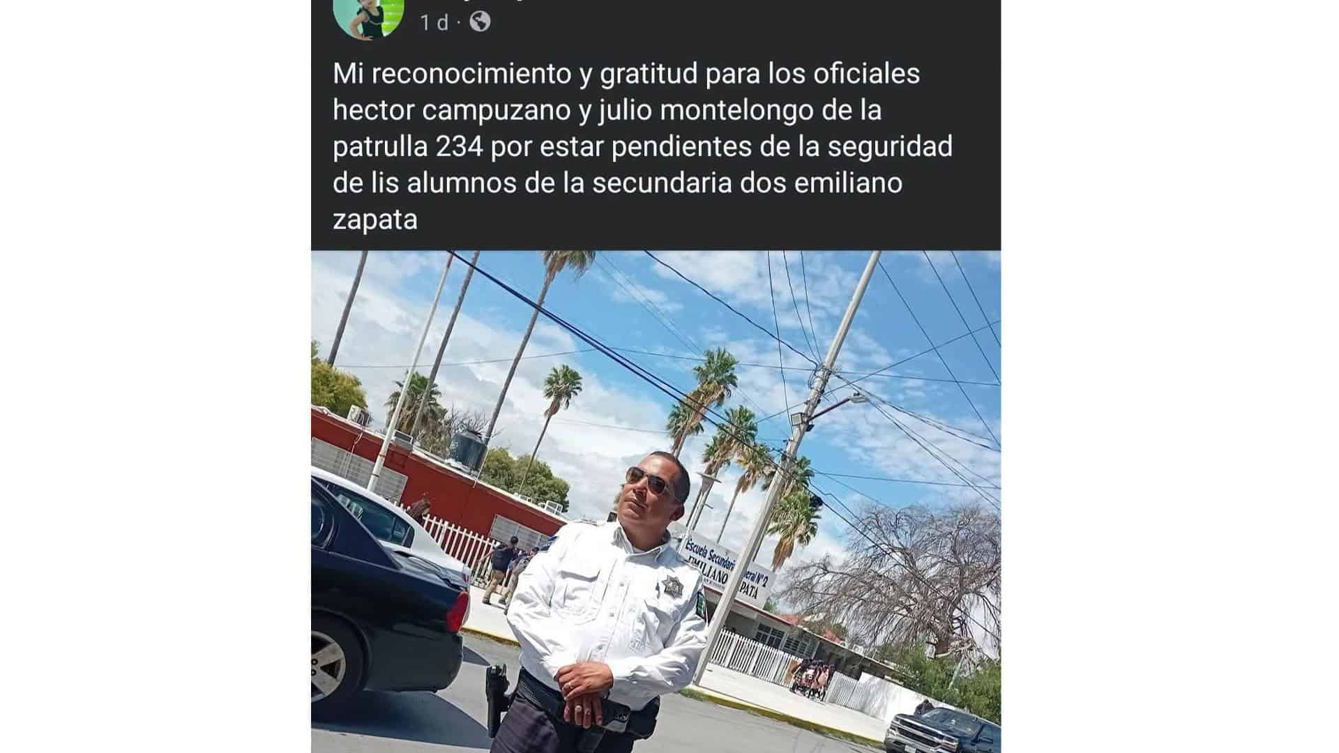 Polic&iacute;as son reconocidos por su labor en escuelas de Monclova