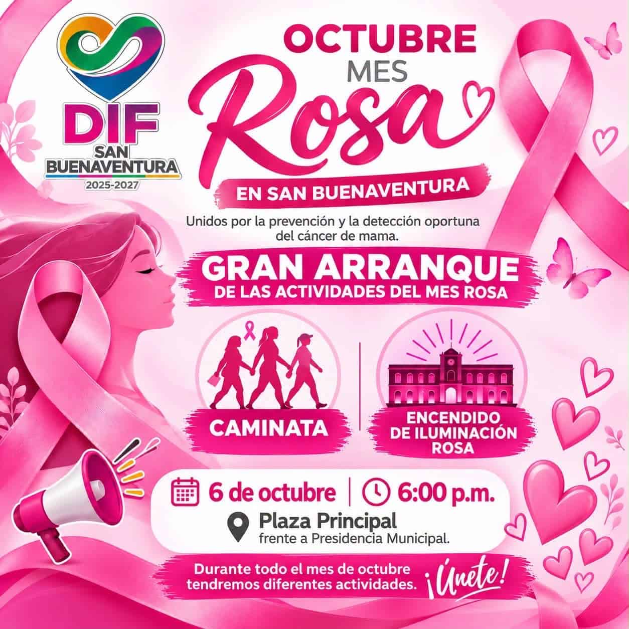 DIF Municipal de San Buenaventura lanza campaña de concientización sobre cáncer de mama