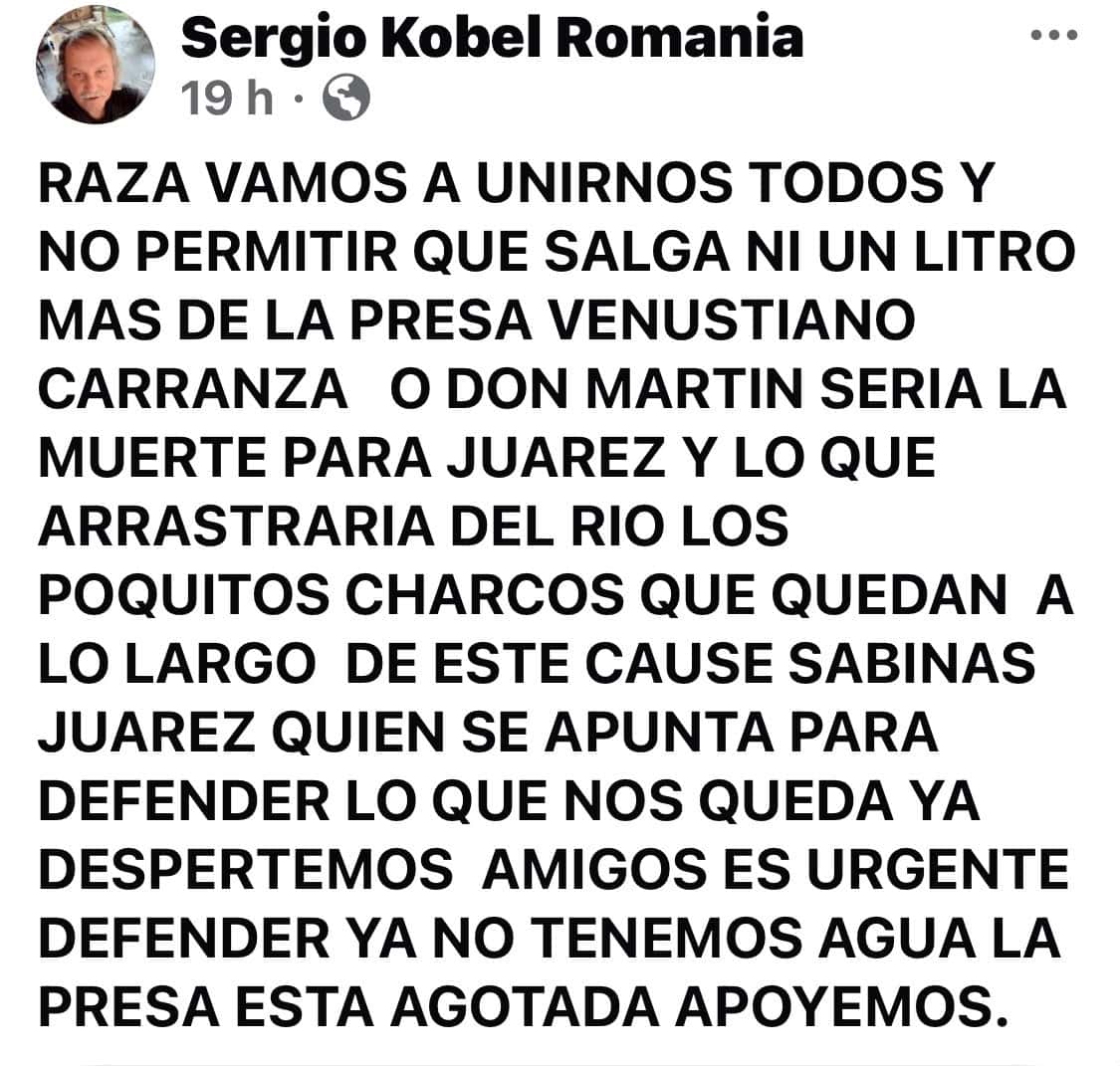 Llaman a defender agua De la presa Don Mart&iacute;n