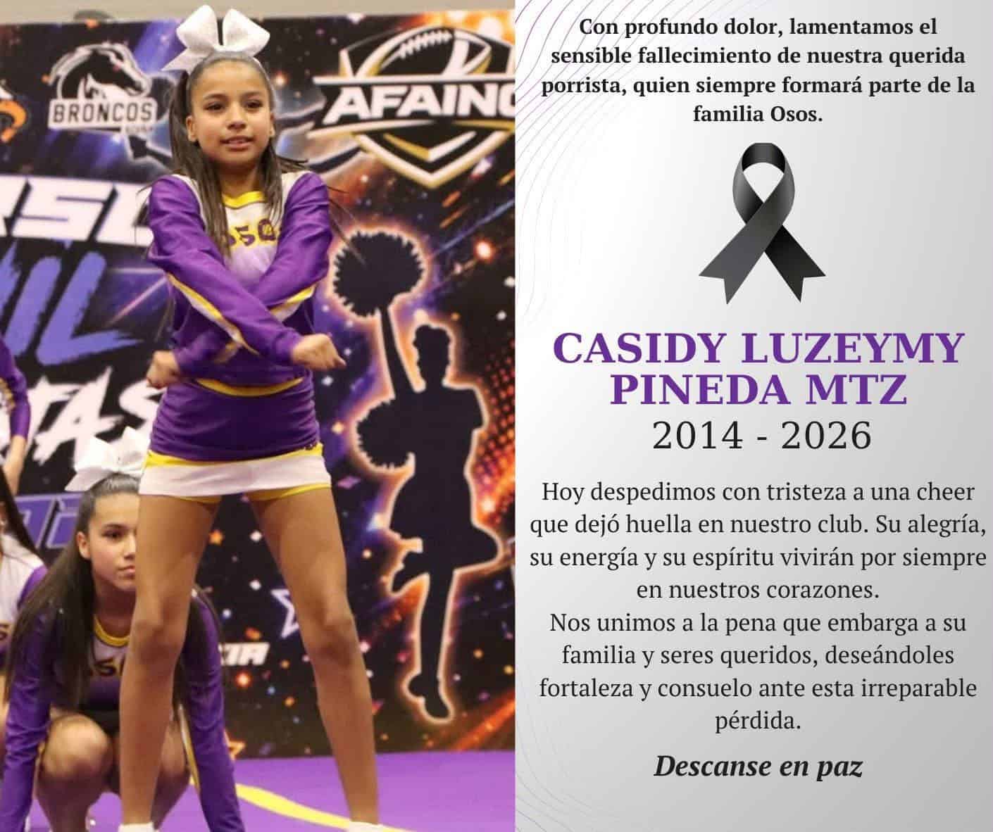 Casidy Luzeymy Pineda Martínez falleció tras varios días de agonía por las lesiones sufridas en la volcadura ocurrida en el libramiento Oriente.
