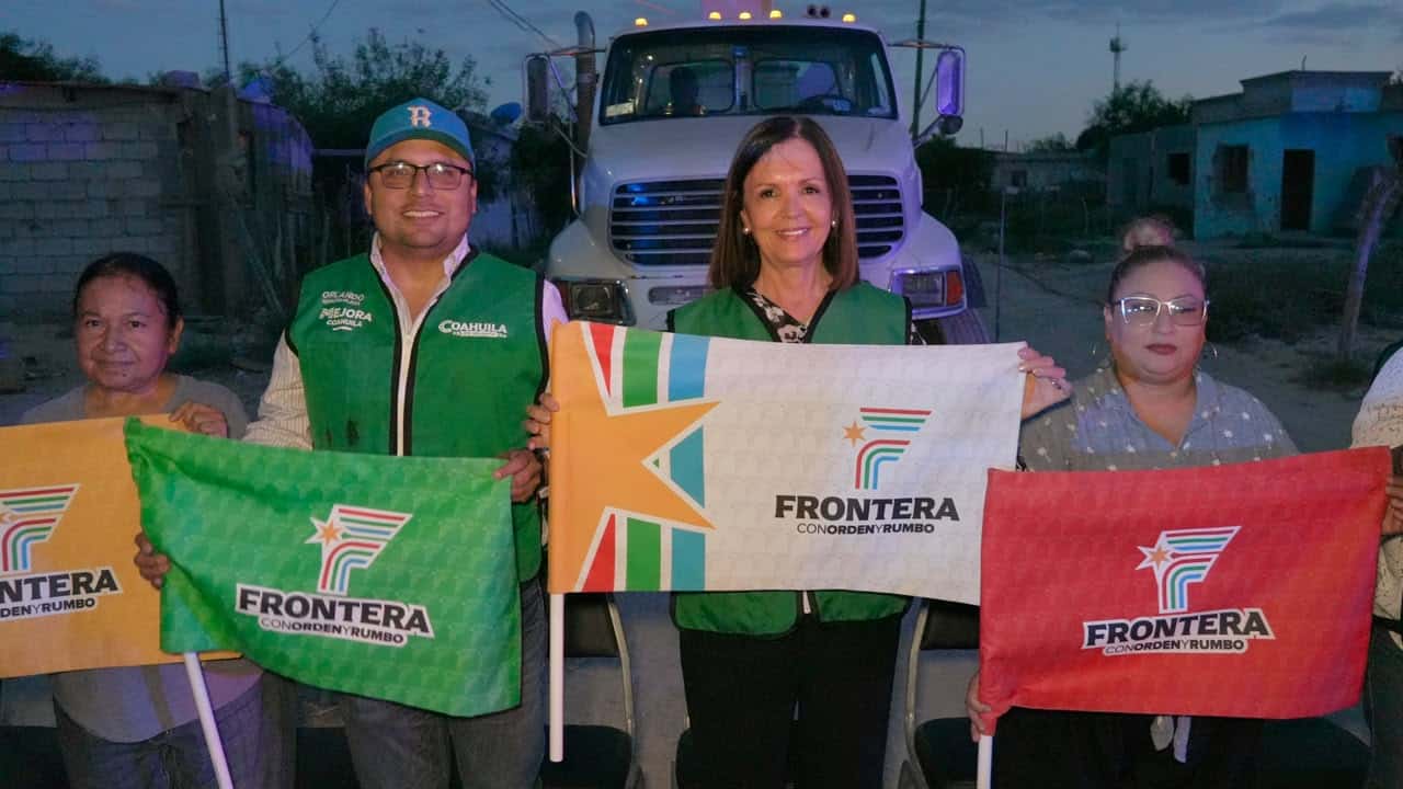 Sari Pérez Cantú arranca obra de electrificación en Frontera