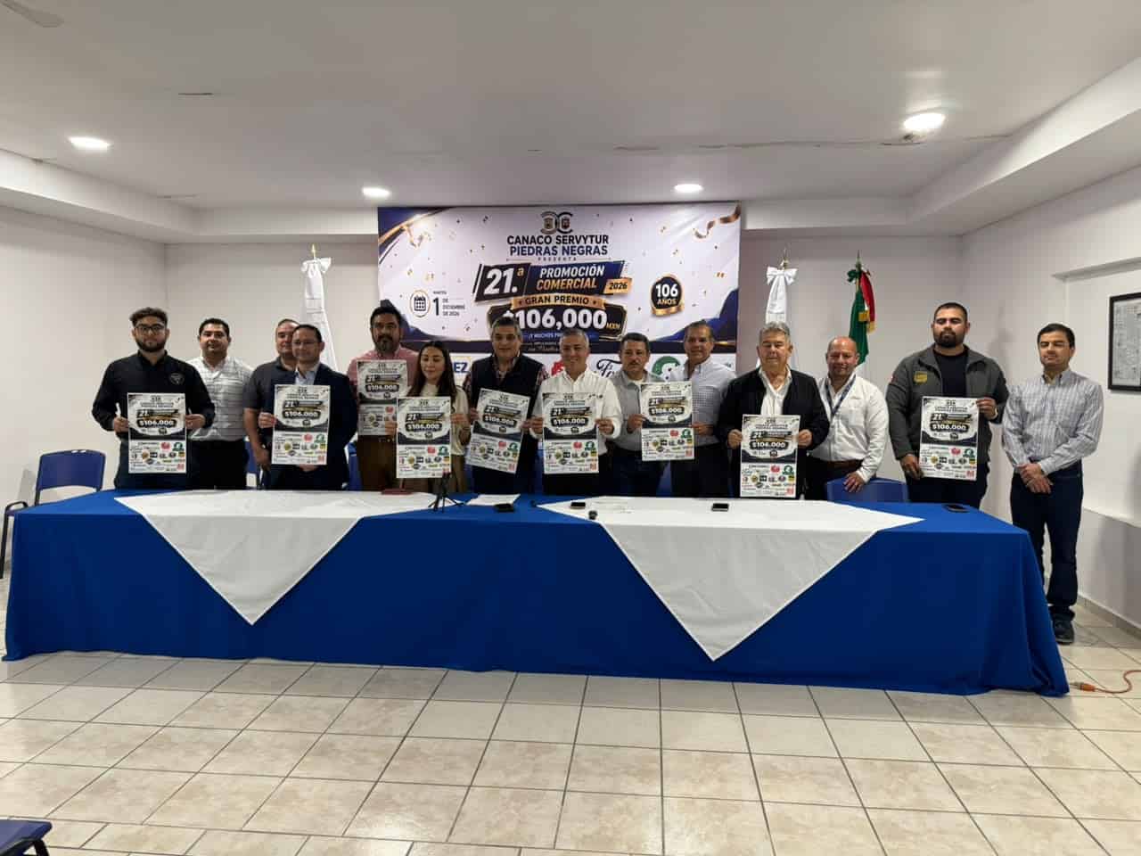Rifará CANACO Piedras Negras $106 mil pesos por aniversario Rifará CANACO Piedras Negras $106 mil pesos por aniversario