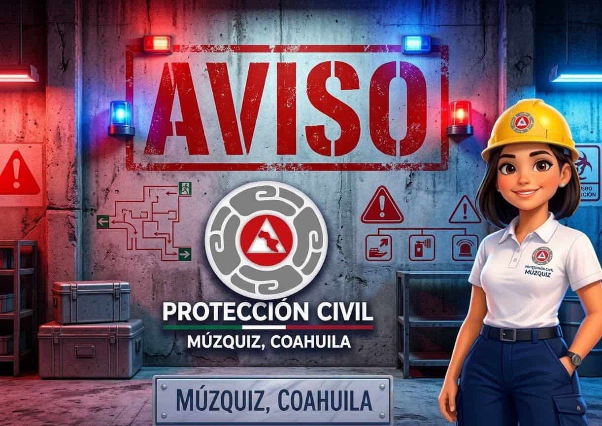 Protección Civil Múzquiz informa sobre cierre de ruta por lluvias en El Melón